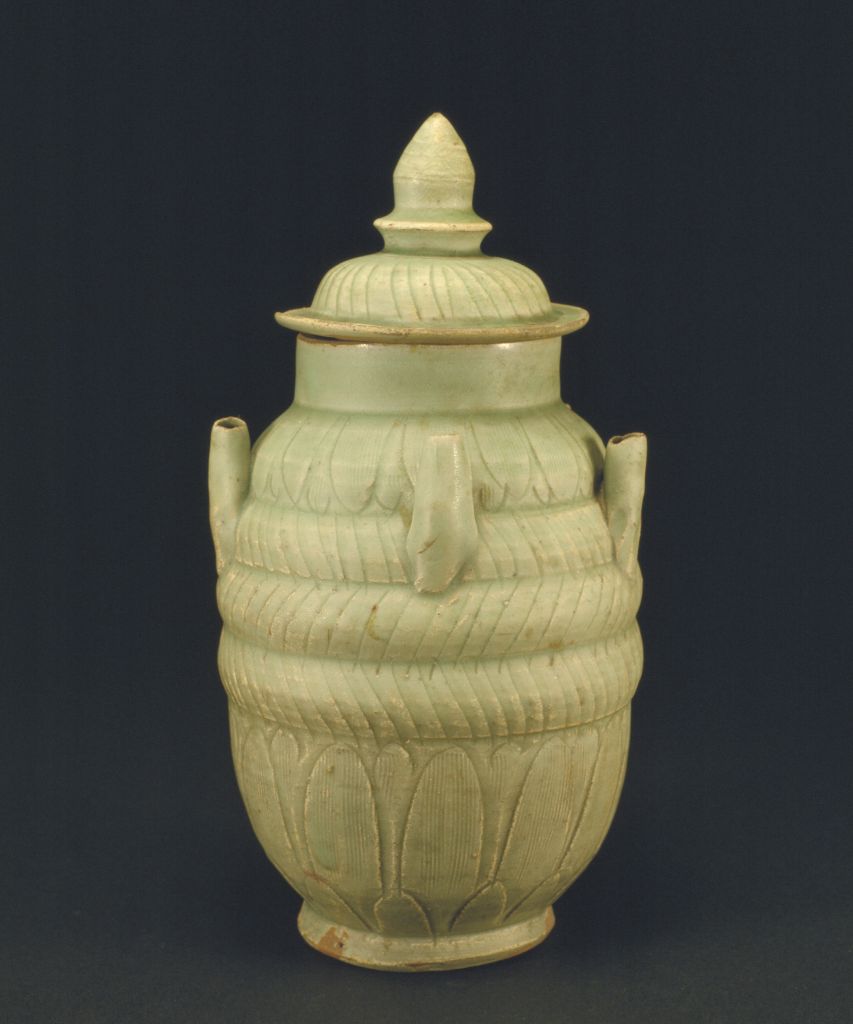 图片[1]-Longquan kiln five-hole cap bottle-China Archive